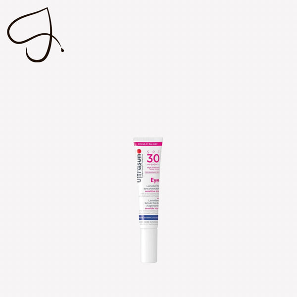 Tube of sunscreen with SPF 30 on a white background