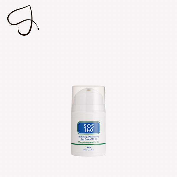 SOS H2O skincare product on a white background