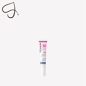 Tube of sunscreen with SPF 30 on a white background