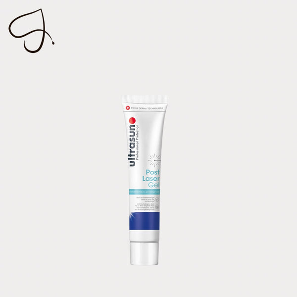 Tube of Ultrasun Post Laser Gel on a white background